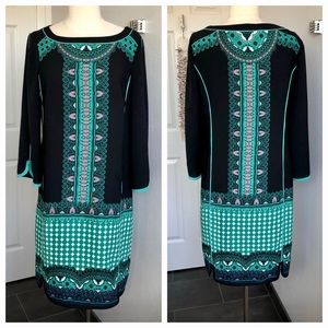 Adrianna Papell Dress Size Small 3/4 Sleeves